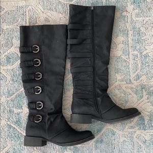 Blowfish Tall Faux-leather Moto Boot w/ zipper